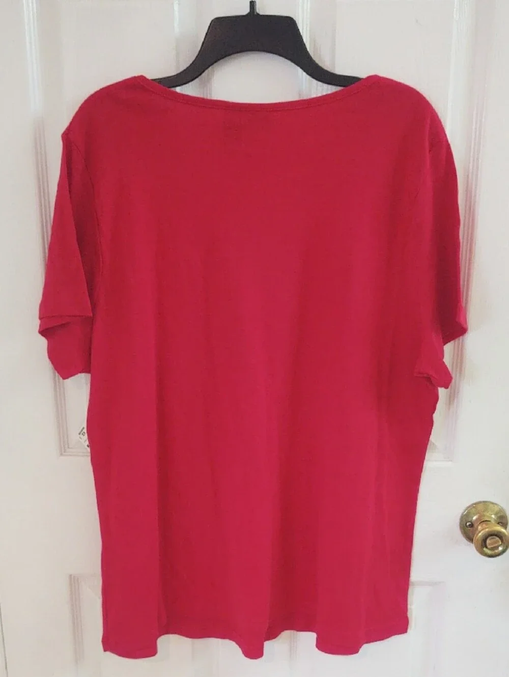 Holiday Editions Red Crewneck Tee with Firework Tag Detail